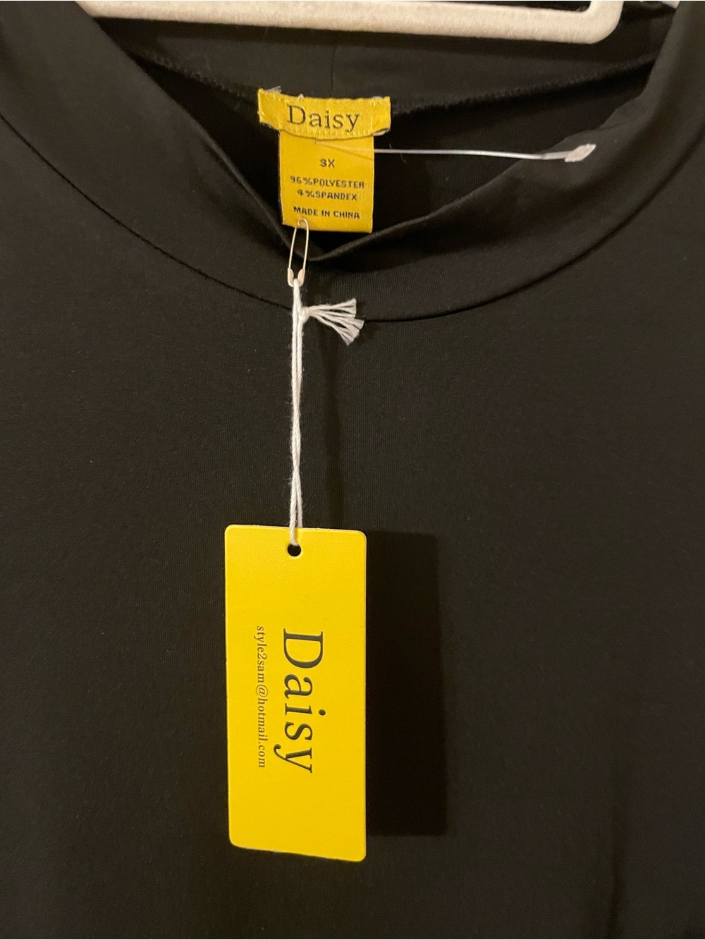 Daisy Black Short-Sleeve Maxi Dress 3X. NWT. - Picture 2 of 2